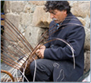Photo: Basketmaker - Maison de Granit, Treguiers, France